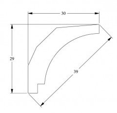 Потолочный плинтус Orac Decor Duropolymer CX115 2 м