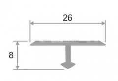 Латунный Т-профиль 26 ЛПТ-26 старая бронза 2,7 м