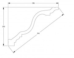 Потолочный плинтус гибкий Orac Decor Purotouch Flex C334F 2 м
