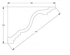 Потолочный плинтус гибкий Orac Decor Purotouch Flex C334F 2 м