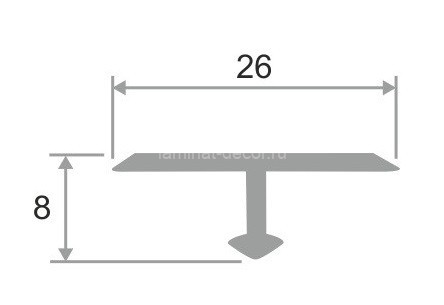 Заказать Латунный Т-профиль 26 ЛПТ-26 хром полированный 2,7 м