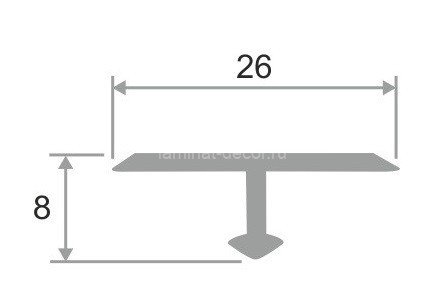 Заказать Латунный Т-профиль 26 ЛПТ-26 хром полированный 2,7 м 